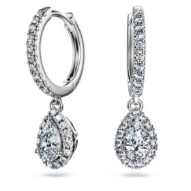 Eternity-Tropfenohrringe mit im Labor gezüchteten Diamanten, 1.25 Ct Tw, Birnenform, 14K Weissgold Eternity-Tropfenohrringe mit im Labor gezüchteten Diamanten, 1.25 Ct Tw, Birnenform, 14K Weissgold