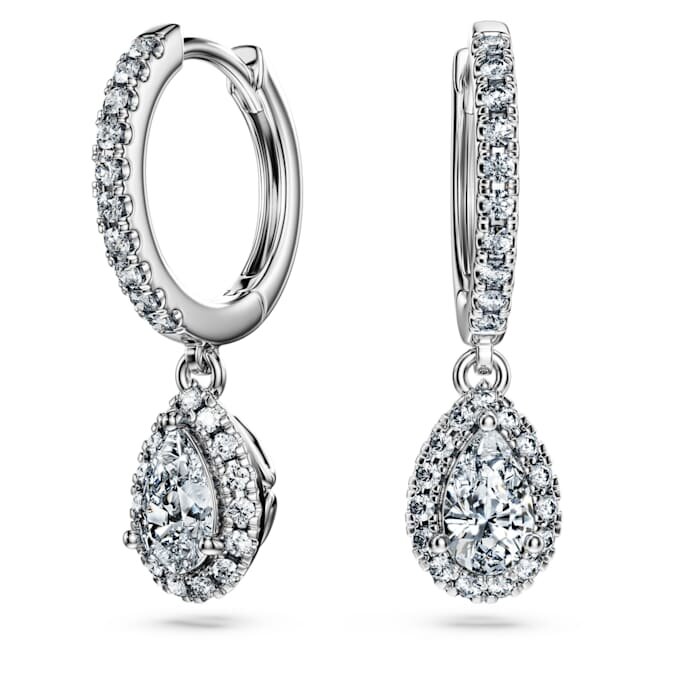 Eternity-Tropfenohrringe mit im Labor gezüchteten Diamanten, 1.25 Ct Tw, Birnenform, 14K Weissgold Eternity-Tropfenohrringe mit im Labor gezüchteten Diamanten, 1.25 Ct Tw, Birnenform, 14K Weissgold