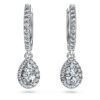 Eternity-Tropfenohrringe mit im Labor gezüchteten Diamanten, 1.25 Ct Tw, Birnenform, 14K Weissgold Eternity-Tropfenohrringe mit im Labor gezüchteten Diamanten, 1.25 Ct Tw, Birnenform, 14K Weissgold