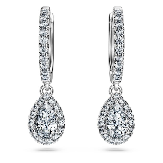 Eternity-Tropfenohrringe mit im Labor gezüchteten Diamanten, 1.25 Ct Tw, Birnenform, 14K Weissgold Eternity-Tropfenohrringe mit im Labor gezüchteten Diamanten, 1.25 Ct Tw, Birnenform, 14K Weissgold