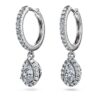 Eternity-Tropfenohrringe mit im Labor gezüchteten Diamanten, 1.25 Ct Tw, Birnenform, 14K Weissgold Eternity-Tropfenohrringe mit im Labor gezüchteten Diamanten, 1.25 Ct Tw, Birnenform, 14K Weissgold