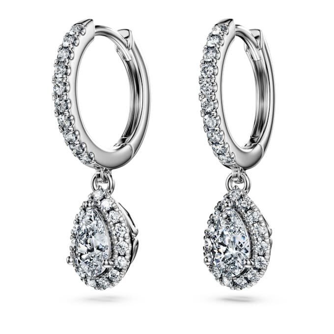 Eternity-Tropfenohrringe mit im Labor gezüchteten Diamanten, 1.25 Ct Tw, Birnenform, 14K Weissgold Eternity-Tropfenohrringe mit im Labor gezüchteten Diamanten, 1.25 Ct Tw, Birnenform, 14K Weissgold
