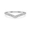 Eternity V-Band-Ring mit im Labor gezüchteten Diamanten, 0.25 Ct Tw, runde Form, 14K Weissgold