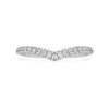 Eternity V-Band-Ring mit im Labor gezüchteten Diamanten, 0.25 Ct Tw, runde Form, 14K Weissgold