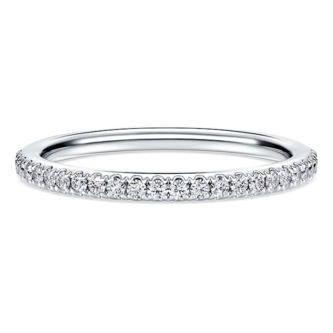 Ewigkeitsring mit im Labor gezüchteten Diamanten, 0.2 Ct Tw, runde Form, 14K Weissgold Ewigkeitsring mit im Labor gezüchteten Diamanten, 0.2 Ct Tw, runde Form, 14K Weissgold