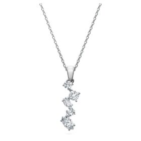 Galaxy-Anhänger mit im Labor gezüchteten Diamanten, 0.9 Ct Tw, gemischte Formen, 14K Weissgold Galaxy-Anhänger mit im Labor gezüchteten Diamanten, 0.9 Ct Tw, gemischte Formen, 14K Weissgold