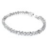 Galaxy-Armband mit im Labor gezüchteten Diamanten, 5 Karat insgesamt, gemischte Formen, 14K Weissgold