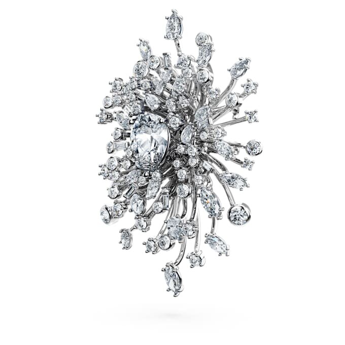 Galaxy-Brosche mit im Labor gezüchteten Diamanten, 15.71 Ct Tw, verschiedene Formen, 18K Weissgold Galaxy-Brosche mit im Labor gezüchteten Diamanten, 15.71 Ct Tw, verschiedene Formen, 18K Weissgold