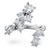 Galaxy-Bypass-Ring mit im Labor gezüchteten Diamanten, 1.25 Ct Tw, gemischte Formen, 14K Weissgold Galaxy-Bypass-Ring mit im Labor gezüchteten Diamanten, 1.25 Ct Tw, gemischte Formen, 14K Weissgold