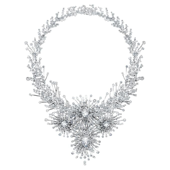 Galaxy-Halskette mit im Labor gezüchteten Diamanten, 156.62 Ct Tw, gemischte Schliffformen, 18K Weissgold Galaxy-Halskette mit im Labor gezüchteten Diamanten, 156.62 Ct Tw, gemischte Schliffformen, 18K Weissgold
