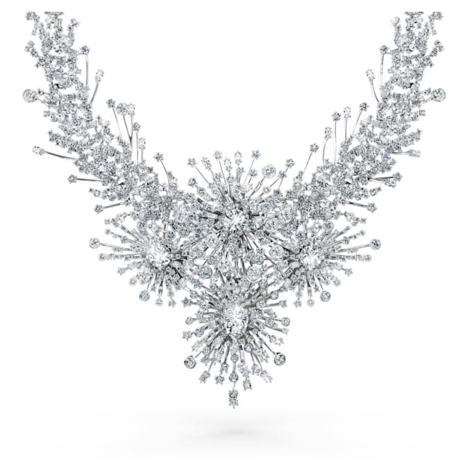 Galaxy-Halskette mit im Labor gezüchteten Diamanten, 156.62 Ct Tw, gemischte Schliffformen, 18K Weissgold Galaxy-Halskette mit im Labor gezüchteten Diamanten, 156.62 Ct Tw, gemischte Schliffformen, 18K Weissgold