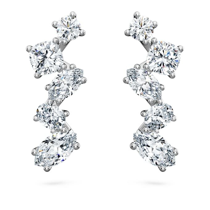Galaxy-Ohrklemmen mit im Labor gezüchteten Diamanten, 1.25 Ct Tw, gemischte Formen, 14K Weissgold Galaxy-Ohrklemmen mit im Labor gezüchteten Diamanten, 1.25 Ct Tw, gemischte Formen, 14K Weissgold