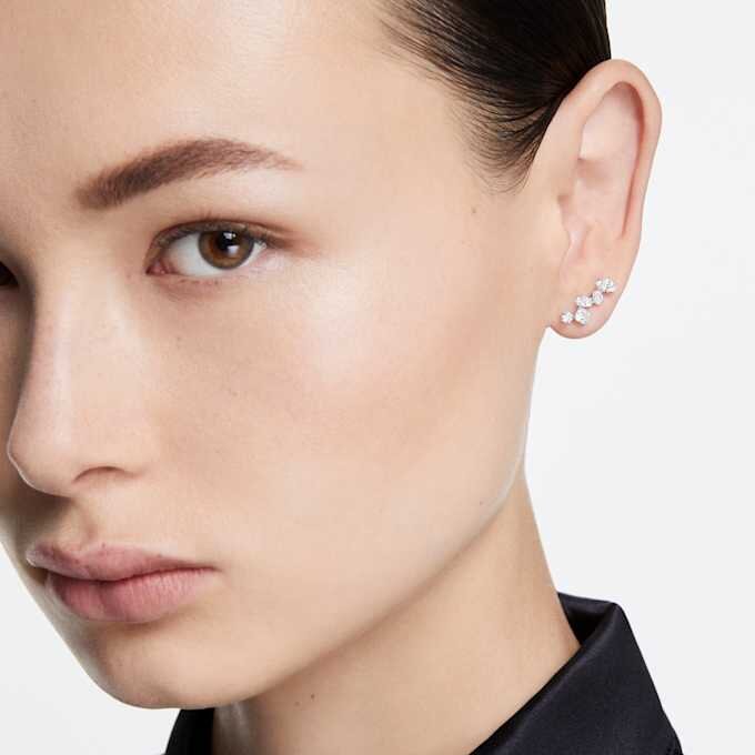 Galaxy-Ohrklemmen mit im Labor gezüchteten Diamanten, 1.25 Ct Tw, gemischte Formen, 14K Weissgold Galaxy-Ohrklemmen mit im Labor gezüchteten Diamanten, 1.25 Ct Tw, gemischte Formen, 14K Weissgold