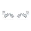 Galaxy-Ohrringe mit im Labor gezüchteten Diamanten, 0.5 Ct Tw, gemischte Schliffformen, Sterlingsilber Galaxy-Ohrringe mit im Labor gezüchteten Diamanten, 0.5 Ct Tw, gemischte Schliffformen, Sterlingsilber