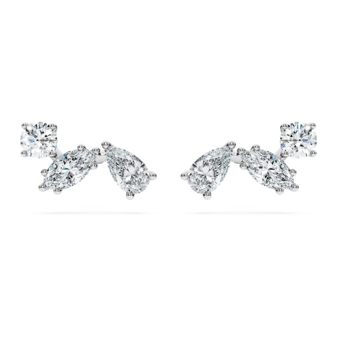 Galaxy-Ohrringe mit im Labor gezüchteten Diamanten, 0.5 Ct Tw, gemischte Schliffformen, Sterlingsilber Galaxy-Ohrringe mit im Labor gezüchteten Diamanten, 0.5 Ct Tw, gemischte Schliffformen, Sterlingsilber
