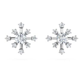 Galaxy-Ohrringe mit im Labor gezüchteten Diamanten, 0.5 Ct Tw, runde Form, 14K Weissgold