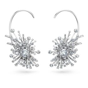 Galaxy-Ohrringe mit im Labor gezüchteten Diamanten, 14.67 Ct Tw, verschiedene Formen, 18K Weissgold