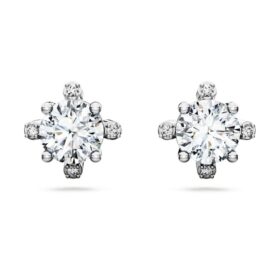Galaxy-Ohrringe mit im Labor gezüchteten Diamanten, 2.1 Ct Tw, runde Form, 14K Weissgold