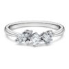 Galaxy-Ring mit im Labor gezüchteten Diamanten, 0.43 Ct Tw, gemischte Schliffformen, Sterlingsilber Galaxy-Ring mit im Labor gezüchteten Diamanten, 0.43 Ct Tw, gemischte Schliffformen, Sterlingsilber