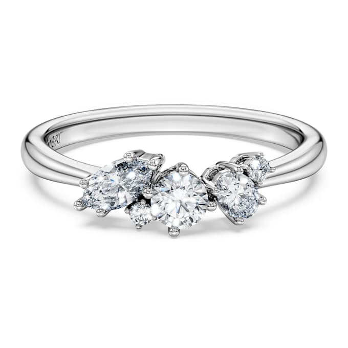 Galaxy-Ring mit im Labor gezüchteten Diamanten, 0.43 Ct Tw, gemischte Schliffformen, Sterlingsilber Galaxy-Ring mit im Labor gezüchteten Diamanten, 0.43 Ct Tw, gemischte Schliffformen, Sterlingsilber