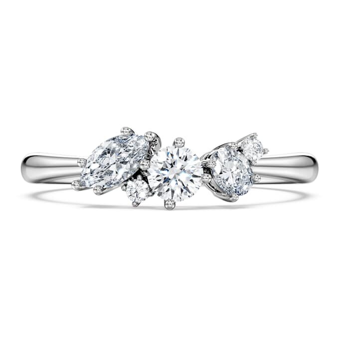 Galaxy-Ring mit im Labor gezüchteten Diamanten, 0.43 Ct Tw, gemischte Schliffformen, Sterlingsilber Galaxy-Ring mit im Labor gezüchteten Diamanten, 0.43 Ct Tw, gemischte Schliffformen, Sterlingsilber