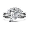 Galaxy-Ring-Set (2), im Labor gezüchtete Diamanten 1.4 Ct Tw, Birnenform, 14K Weissgold