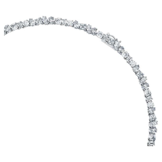 Galaxy-Tennis-Halskette, im Labor gezüchtete Diamanten, 47.27 Ct Tw, gemischte Schliffformen, 18K Weissgold Galaxy-Tennis-Halskette, im Labor gezüchtete Diamanten, 47.27 Ct Tw, gemischte Schliffformen, 18K Weissgold