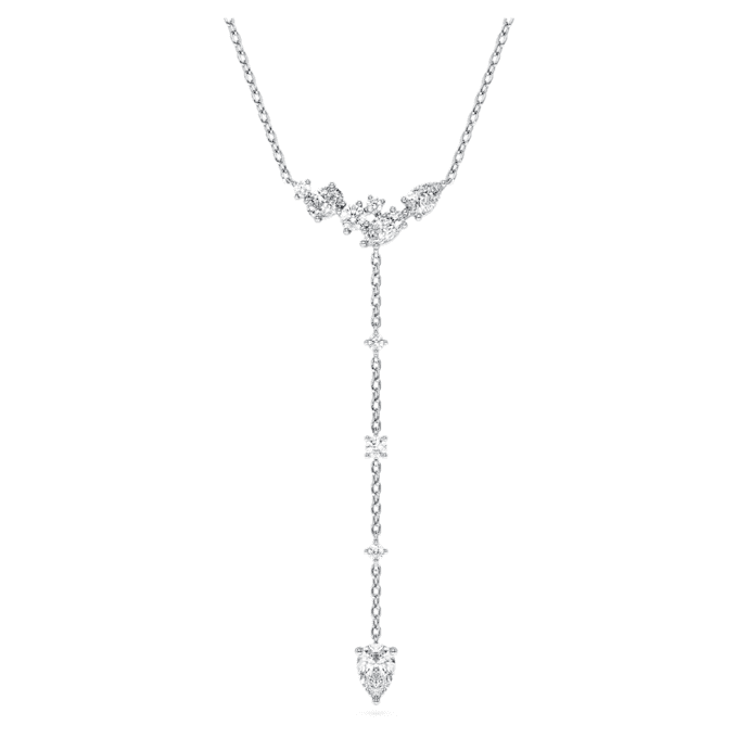 Galaxy Y-Halskette mit im Labor gezüchteten Diamanten, 0.7 Ct Tw, gemischte Schliffe, Sterlingsilber Galaxy Y-Halskette mit im Labor gezüchteten Diamanten, 0.7 Ct Tw, gemischte Schliffe, Sterlingsilber