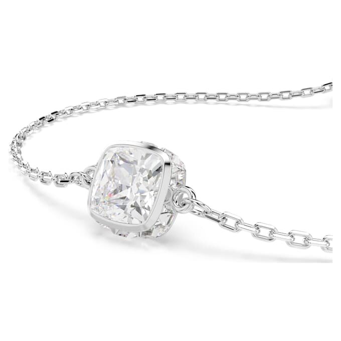 Geburtsstein-Armband mit quadratischem Schliff, April, weiss, rhodiniert Geburtsstein-Armband mit quadratischem Schliff, April, weiss, rhodiniert