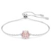 Geburtsstein-Armband mit quadratischem Schliff, Juni, rosa, rhodiniert Geburtsstein-Armband mit quadratischem Schliff, Juni, rosa, rhodiniert
