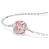 Geburtsstein-Armband mit quadratischem Schliff, Juni, rosa, rhodiniert Geburtsstein-Armband mit quadratischem Schliff, Juni, rosa, rhodiniert
