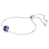 Geburtsstein-Armband mit quadratischem Schliff, September, Blau, rhodiniert Geburtsstein-Armband mit quadratischem Schliff, September, Blau, rhodiniert