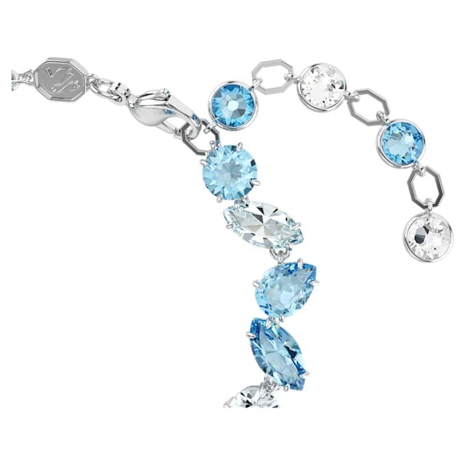 Gema-Armband mit gemischten Schliffen, blau, rhodiniert Gema-Armband mit gemischten Schliffen, blau, rhodiniert