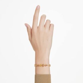 Gema-Armband mit gemischten Schliffen, gelb, vergoldet