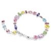 Gema-Armband mit gemischten Schliffen, mehrfarbig, rhodiniert