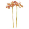 Gema-Haarspange «Crystal Pearl», verschiedene Schliffe, Blume, rosa, goldfarben plattiert Gema-Haarspange «Crystal Pearl», verschiedene Schliffe, Blume, rosa, goldfarben plattiert