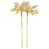 Gema-Haarspange «Crystal Pearl», verschiedene Schliffe, Blume, rosa, goldfarben plattiert Gema-Haarspange «Crystal Pearl», verschiedene Schliffe, Blume, rosa, goldfarben plattiert