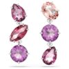 Gema-Ohrringe mit gemischten Schliffen, rosa, rhodiniert Gema-Ohrringe mit gemischten Schliffen, rosa, rhodiniert