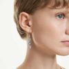 Gema-Tropfenohrringe – asymmetrisches Design, gemischte Schliffe, mehrfarbig, goldfarben plattiert Gema-Tropfenohrringe – asymmetrisches Design, gemischte Schliffe, mehrfarbig, goldfarben plattiert
