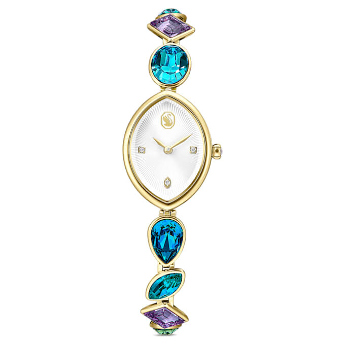 Gema Uhr mit Kristall-Armband, goldfarben, goldfarbene Oberfläche Gema Uhr mit Kristall-Armband, goldfarben, goldfarbene Oberfläche