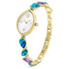Gema Uhr mit Kristall-Armband, goldfarben, goldfarbene Oberfläche Gema Uhr mit Kristall-Armband, goldfarben, goldfarbene Oberfläche