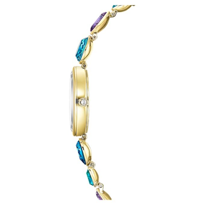 Gema Uhr mit Kristall-Armband, goldfarben, goldfarbene Oberfläche Gema Uhr mit Kristall-Armband, goldfarben, goldfarbene Oberfläche