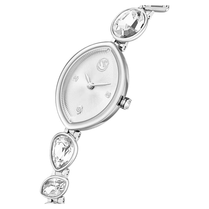 Gema Uhr mit Kristall-Armband, silberfarben, Edelstahl Gema Uhr mit Kristall-Armband, silberfarben, Edelstahl