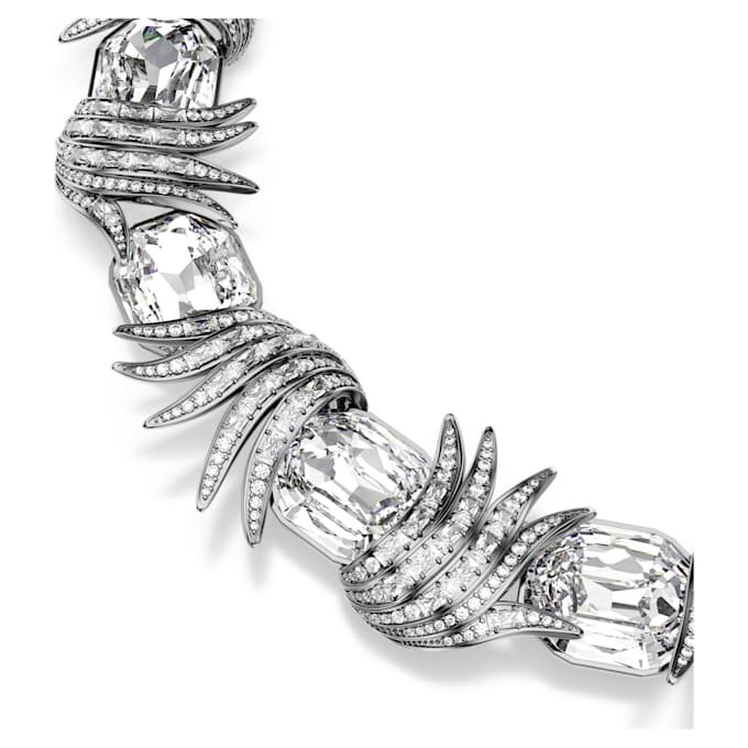 Halskette «Feather» aus der Vienna Collection, weiss, rutheniumbeschichtet Halskette «Feather» aus der Vienna Collection, weiss, rutheniumbeschichtet