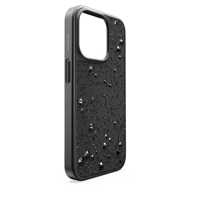 High Smartphone-Hülle mit flachen Kristallen auf der Rückseite, iPhone® 15 Pro, Schwarz High Smartphone-Hülle mit flachen Kristallen auf der Rückseite, iPhone® 15 Pro, Schwarz