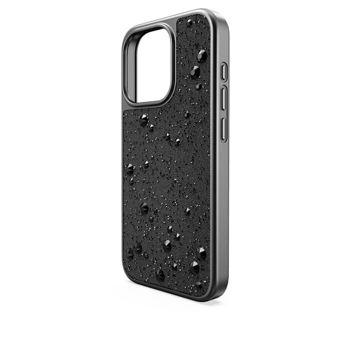 High Smartphone-Hülle mit flachen Kristallen auf der Rückseite, iPhone® 15 Pro, Schwarz High Smartphone-Hülle mit flachen Kristallen auf der Rückseite, iPhone® 15 Pro, Schwarz