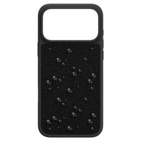 High Smartphone-Hülle mit flachen Kristallen auf der Rückseite, iPhone® 17 Pro Max, Schwarz