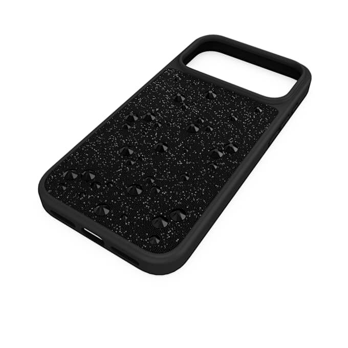 High Smartphone-Hülle mit flachen Kristallen auf der Rückseite, iPhone® 17 Pro Max, Schwarz High Smartphone-Hülle mit flachen Kristallen auf der Rückseite, iPhone® 17 Pro Max, Schwarz