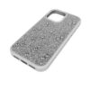 High Smartphone-Hülle mit flachen Kristallen auf der Rückseite, iPhone® 17, silberfarben