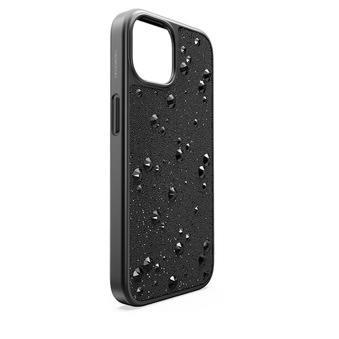 High Smartphone-Hülle mit flachen Kristallen, iPhone® 15, Schwarz High Smartphone-Hülle mit flachen Kristallen, iPhone® 15, Schwarz